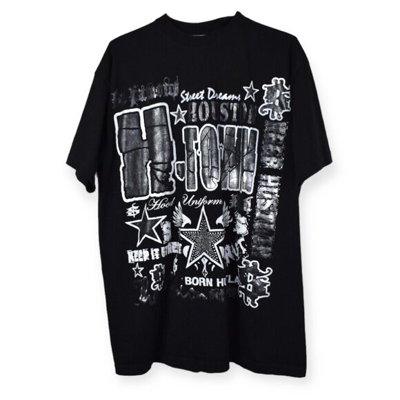 Pro Power Shirt 2XL Big Tall Mens Houston Texas Htown Graphic Print Cotton Heavy - Picture 1 of 8